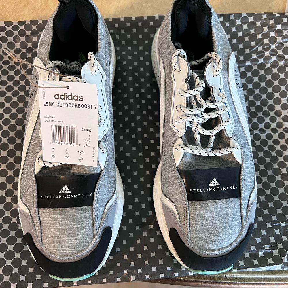 Adidas-Stella McCartney collaboration sneakers.
